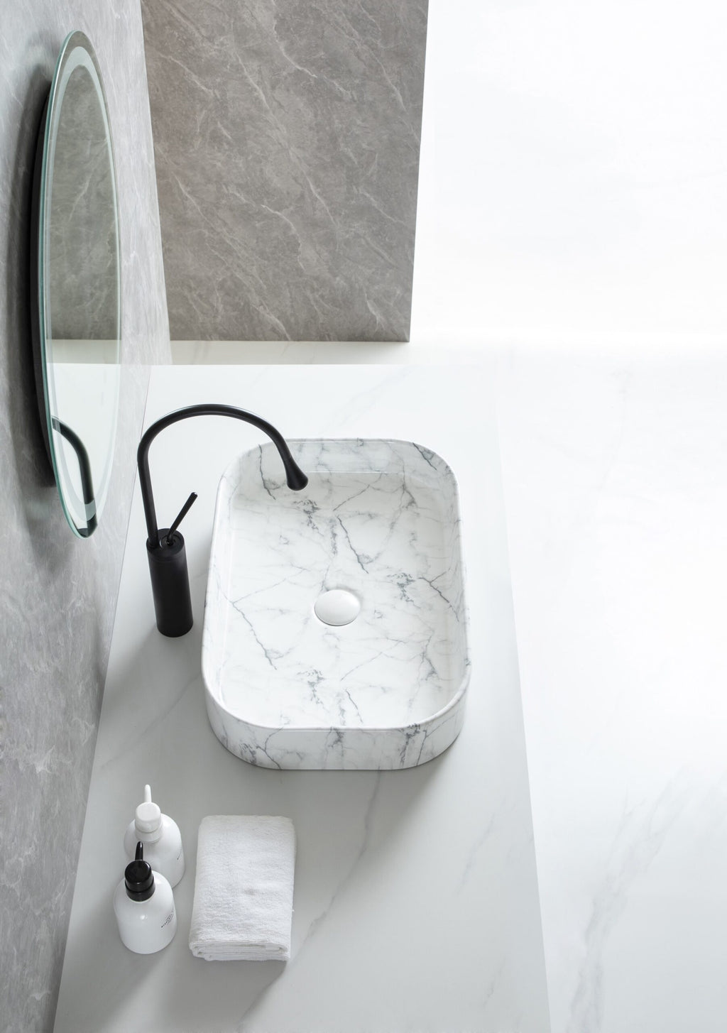 UMIVAONIK bijeli mramor S6WS1, 55 × 38 × 11 cm