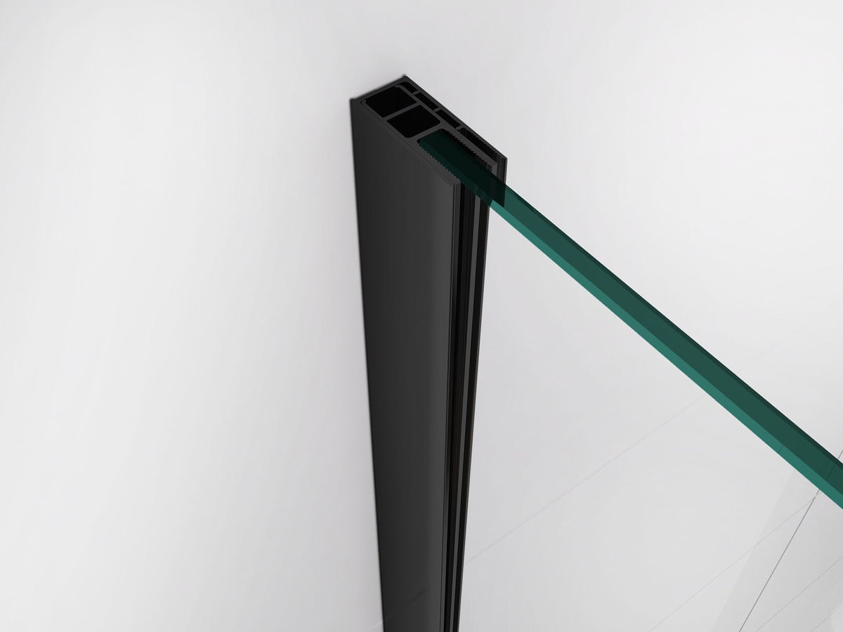 Fiksna tuš stijena BASIC BLACK, 100x200cm