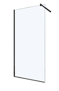 Steklena tuš stena BASIC BLACK, 90x200 cm, 8 mm kaljeno steklo , Nano Easy Clean, črni profili in palica