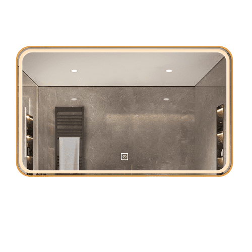 LED ogledalo S68A sa zlatnim okvirom, 100x60cm