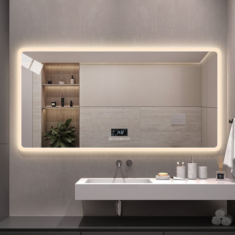 LED ogledalo S65E, 120x60cm, s Bluetooth zvučnikom