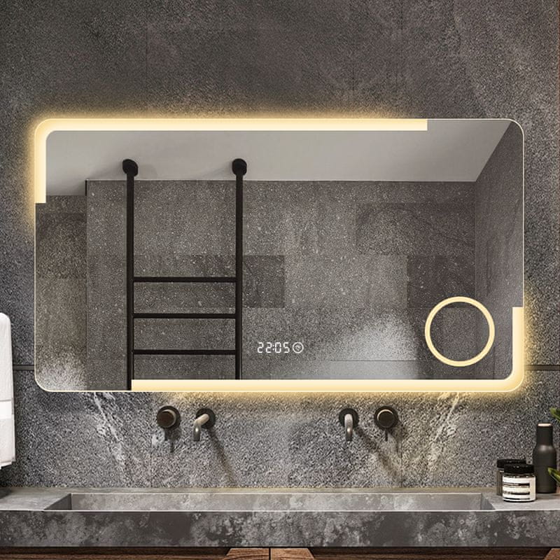 LED ogledalo S62A, 120x60cm s povećalom