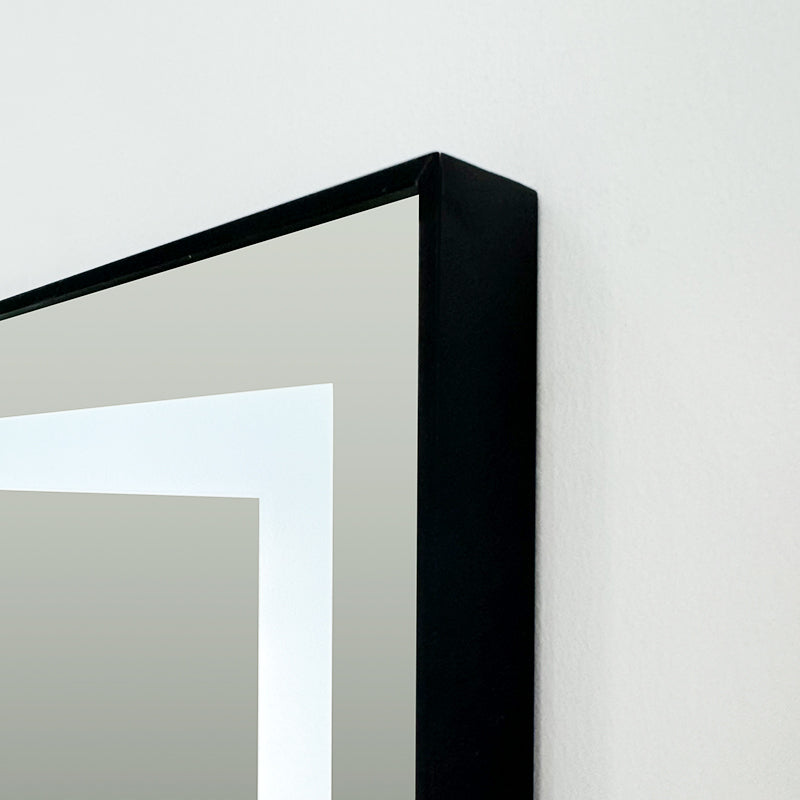 LED ogledalo S66D s crnim okvirom, 150x80cm