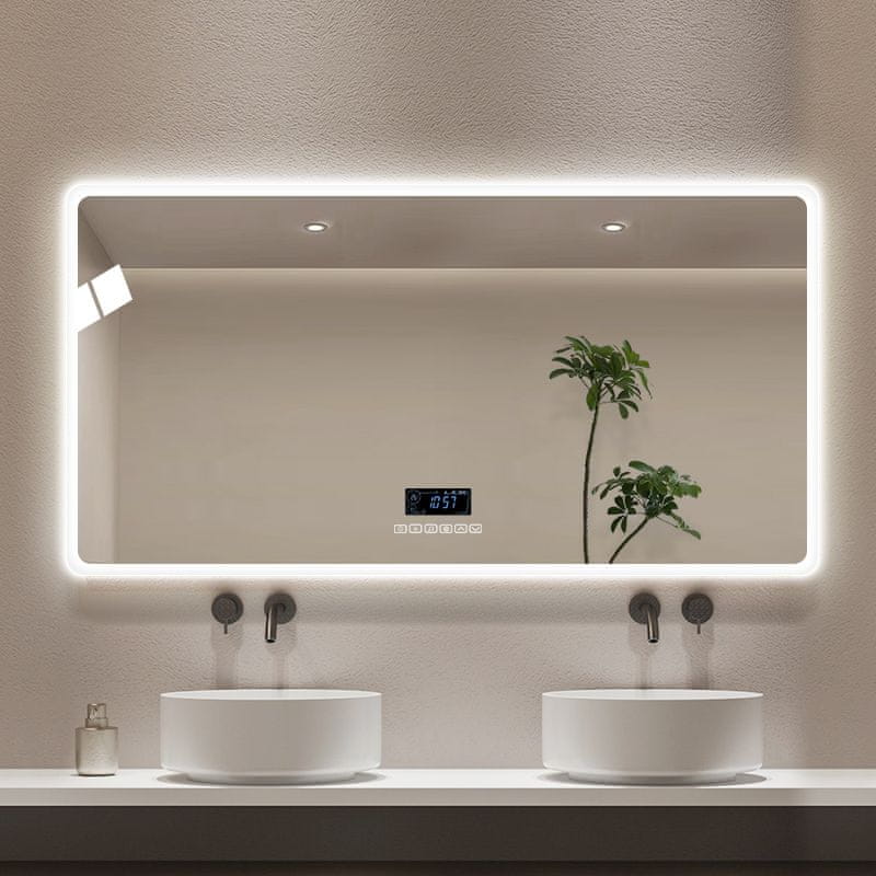 LED ogledalo S65E, 120x60cm, s Bluetooth zvučnikom