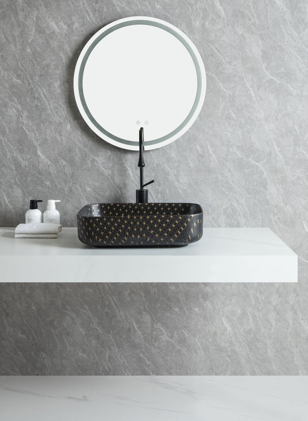 UMIVAONIK crni mramor S6BG2, 50 × 38,5 × 13 cm