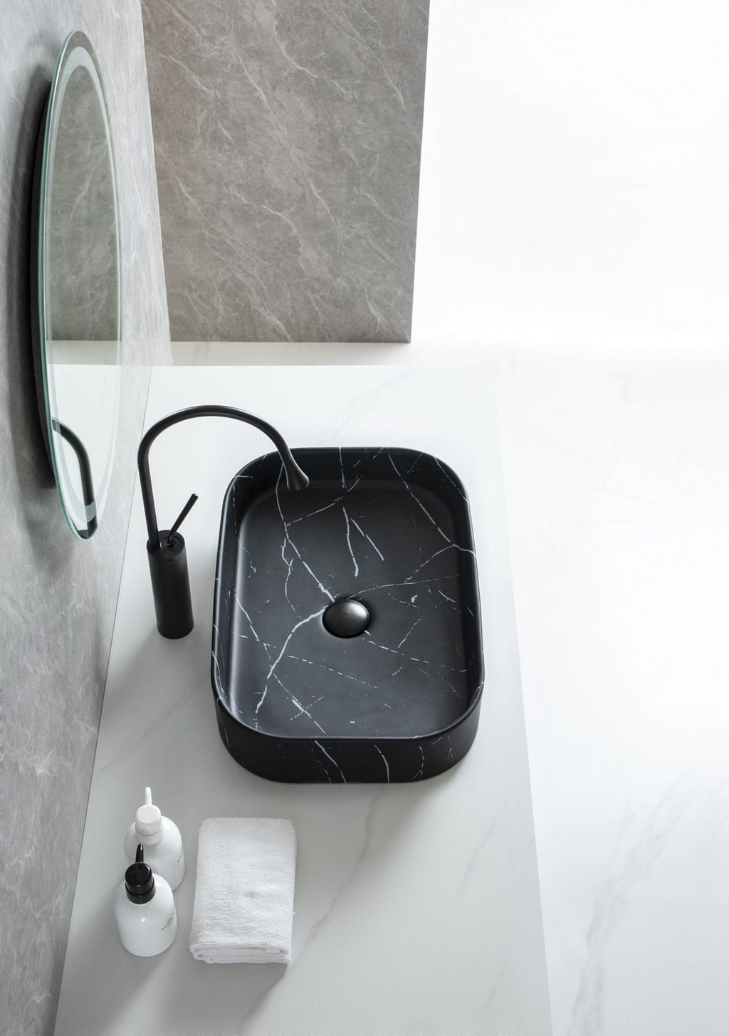 UMIVAONIK crni mramor S6BW21, 55 × 38 × 11 cm