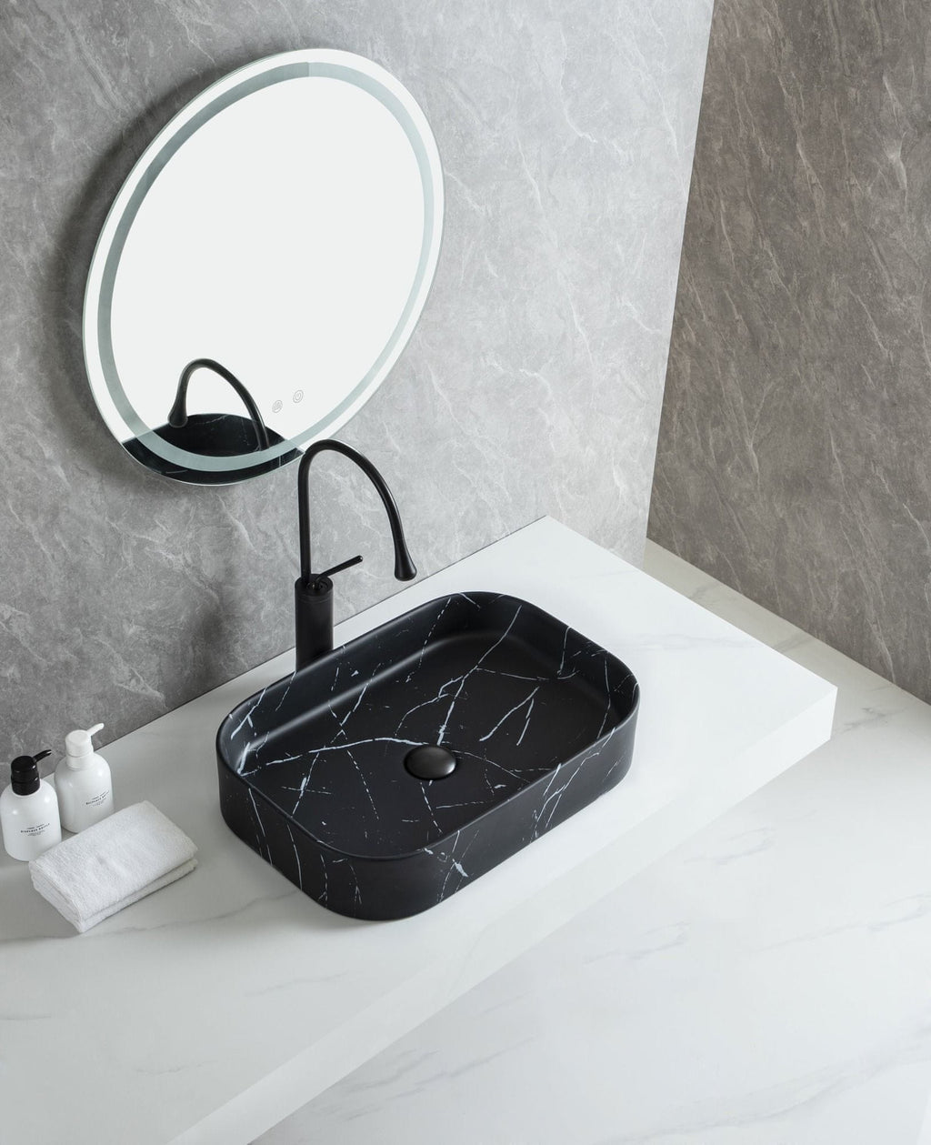 UMIVAONIK crni mramor S6BW21, 55 × 38 × 11 cm