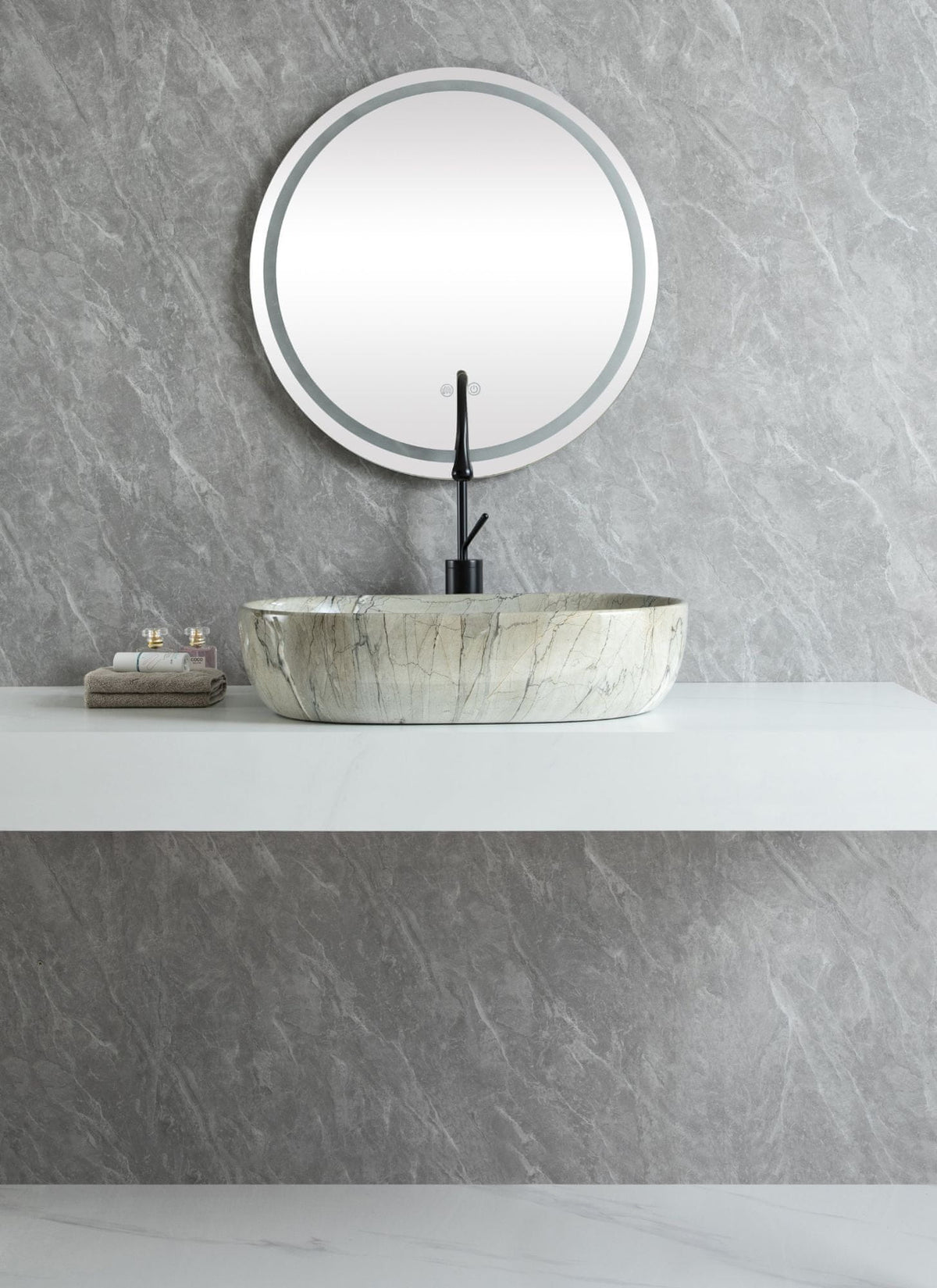 UMIVAONIK mramorni bež S6BR1, 59 × 42 × 14 cm
