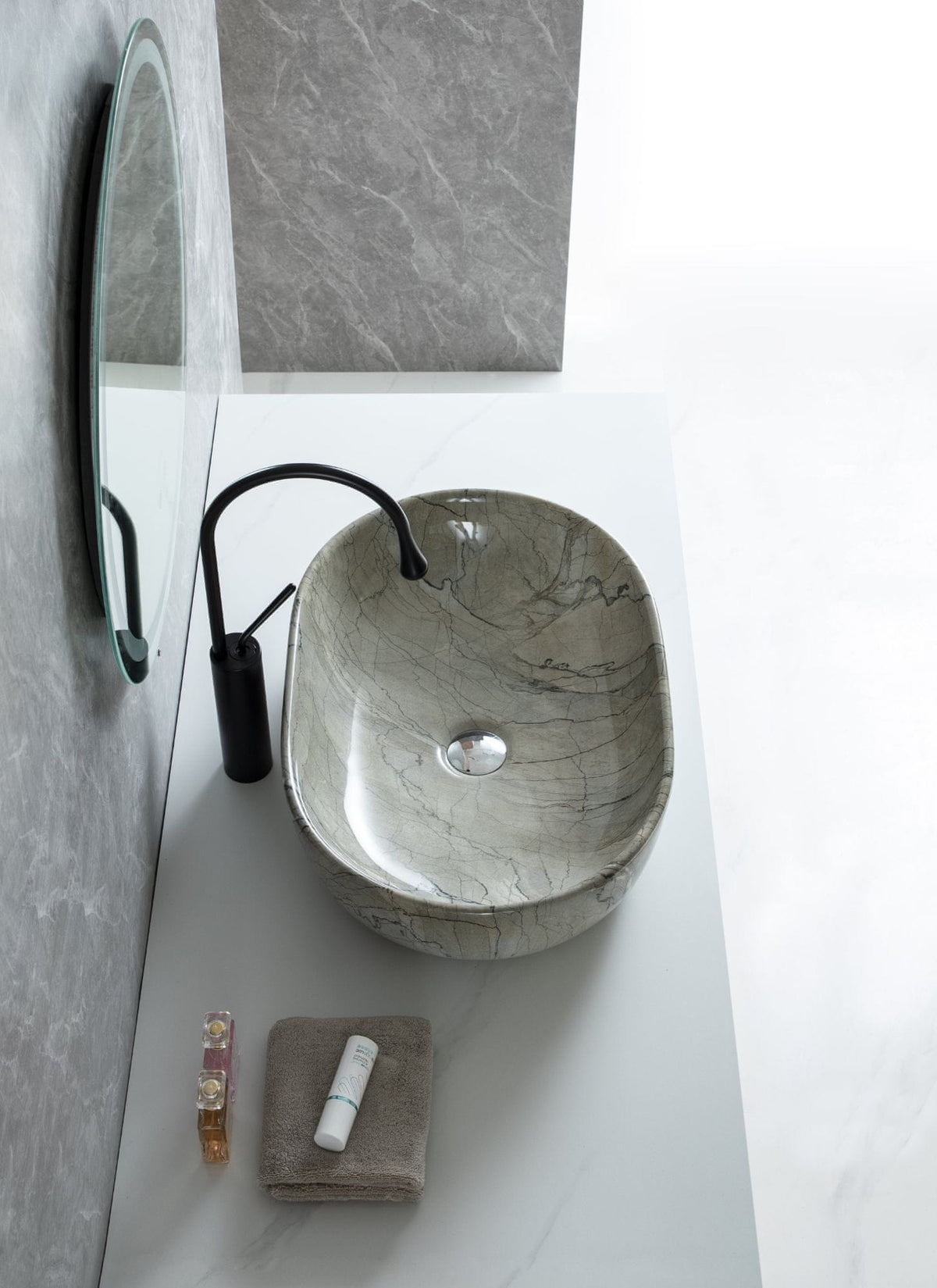 UMIVAONIK mramorni bež S6BR1, 59 × 42 × 14 cm