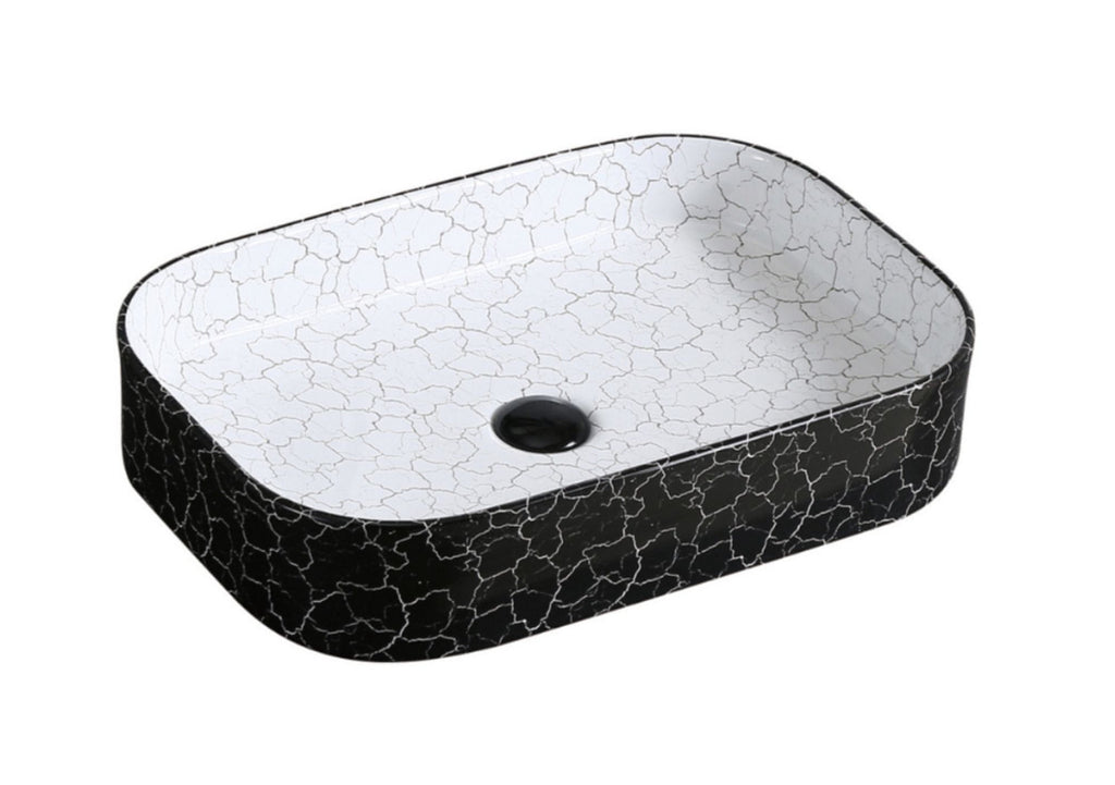 UMIVAONIK mramorni crno-bijeli S6BW12, 55 × 38 × 11 cm