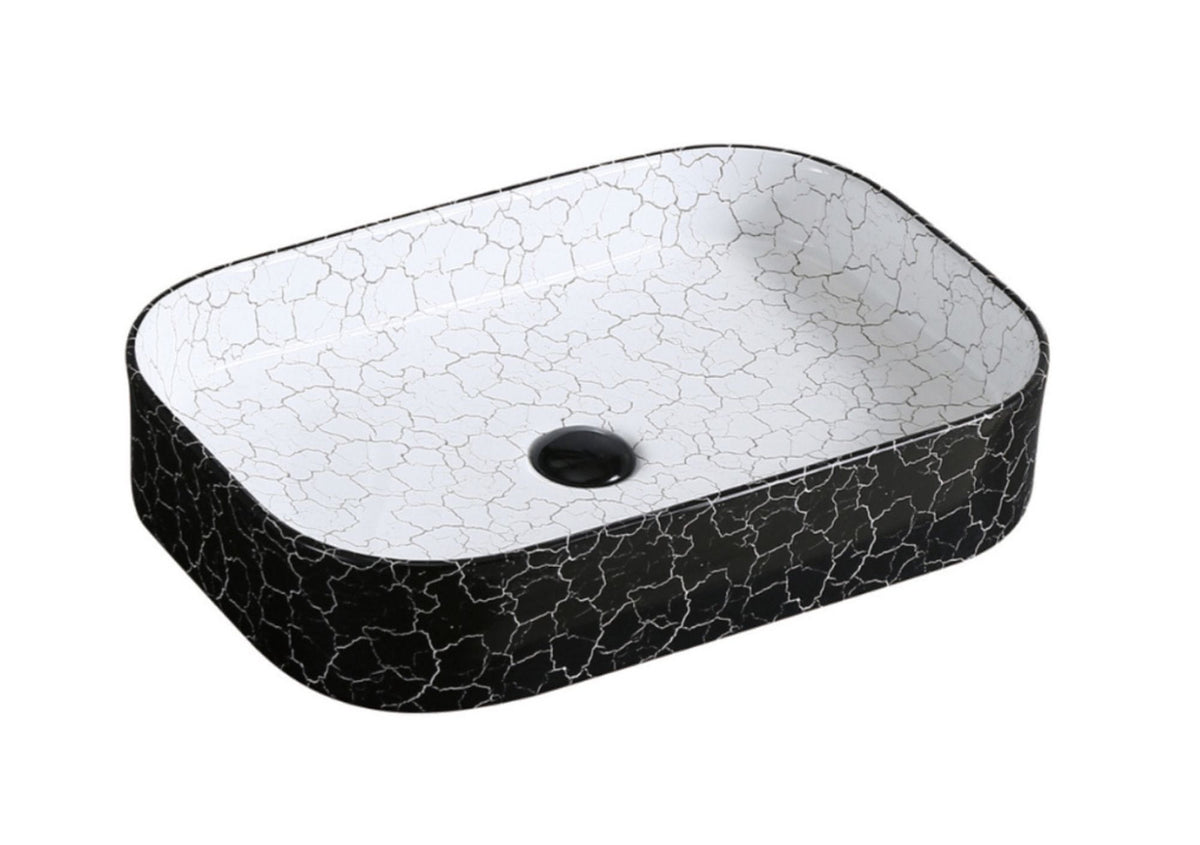 UMIVAONIK mramorni crno-bijeli S6BW12, 55 × 38 × 11 cm