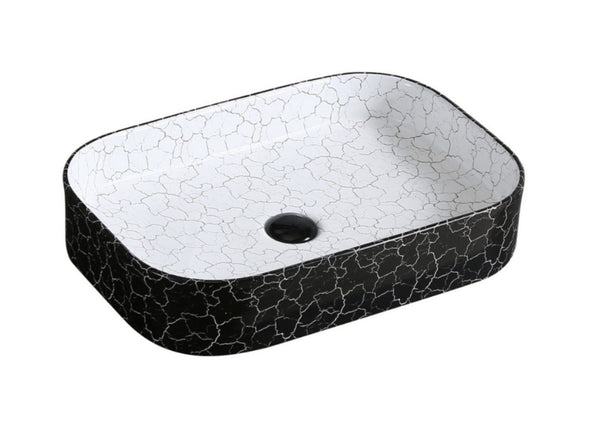 UMIVAONIK mramorni crno-bijeli S6BW12, 55 × 38 × 11 cm
