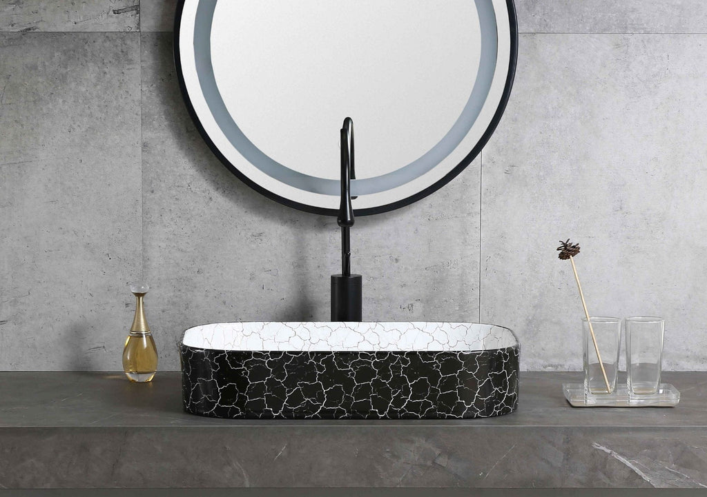 UMIVAONIK mramorni crno-bijeli S6BW12, 55 × 38 × 11 cm