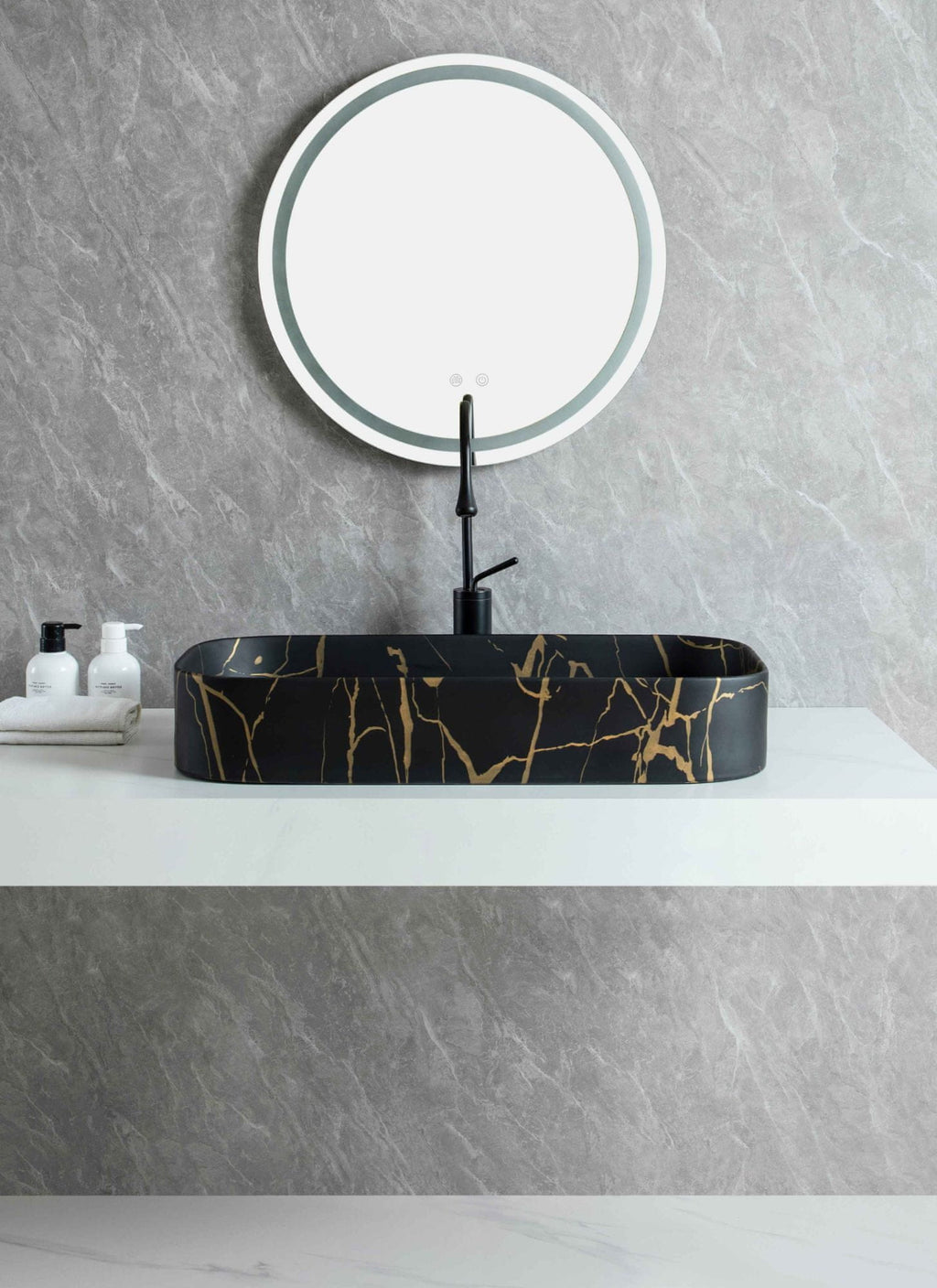 UMIVAONIK crni mramor S6BG1, 75 × 38 × 13 cm