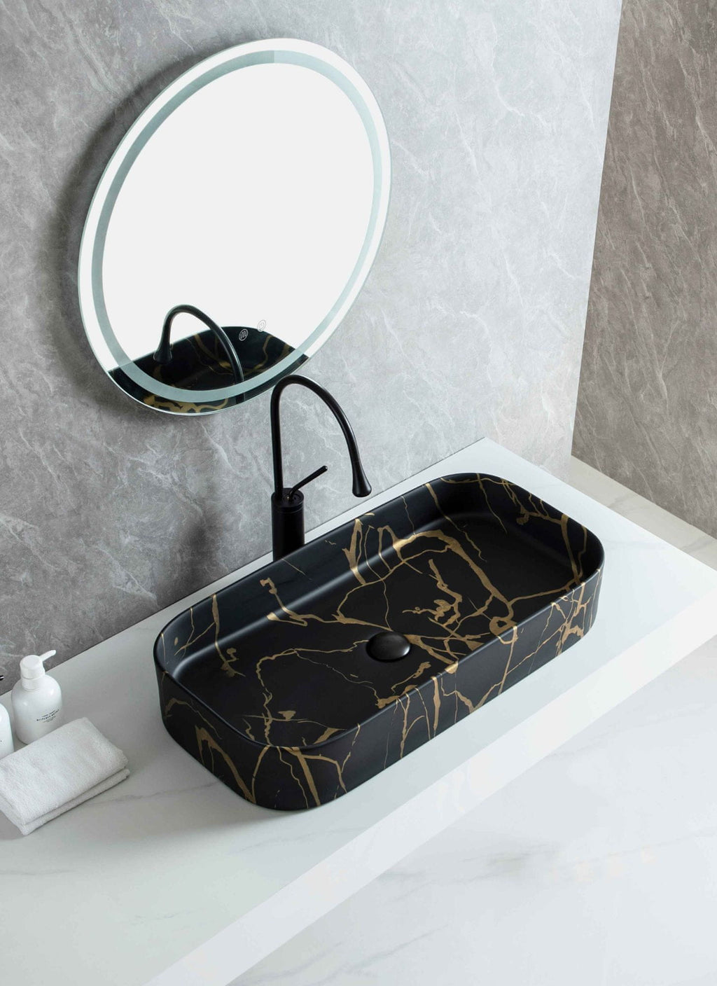 UMIVAONIK crni mramor S6BG1, 75 × 38 × 13 cm