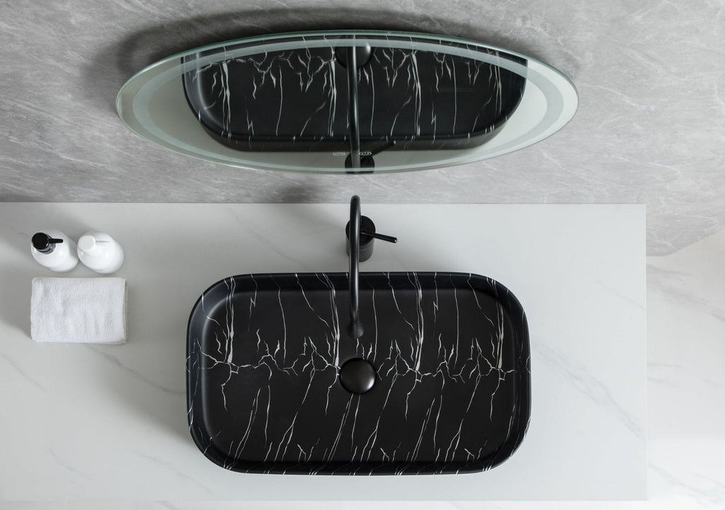 UMIVAONIK crni mramor S6BW22, 65 × 38 × 11 cm