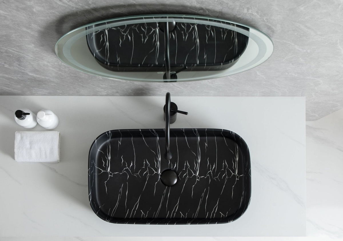 UMIVAONIK crni mramor S6BW22, 65 × 38 × 11 cm