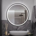 LED ogledalo S614B2 s crnim okvirom, fi 80cm