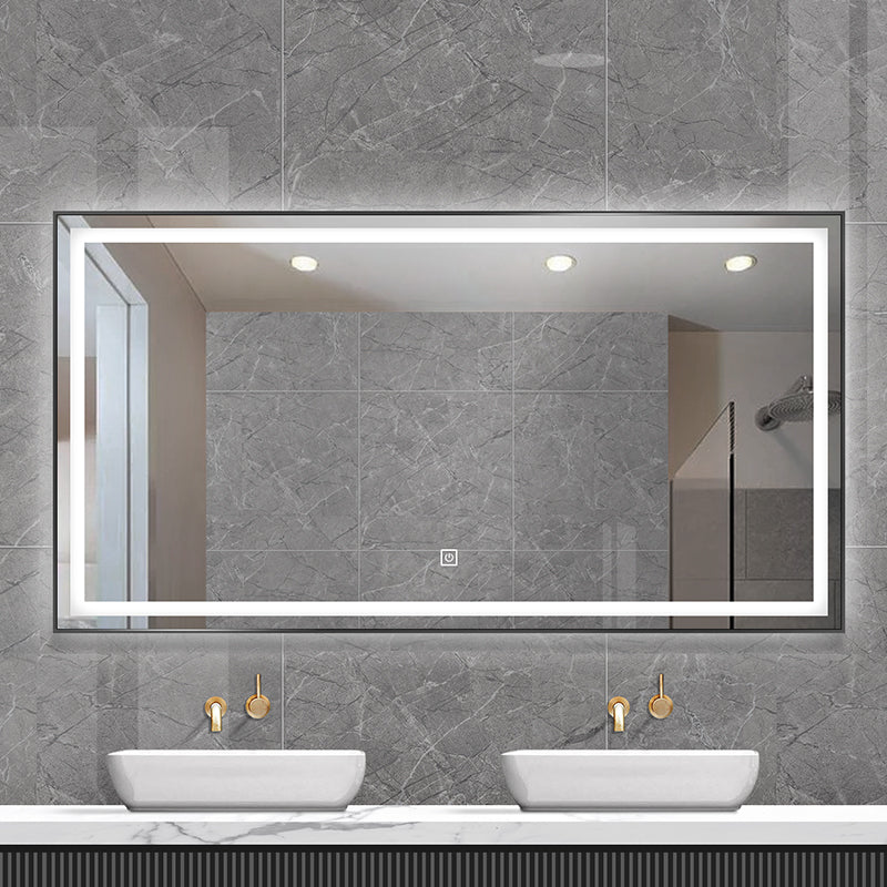 LED ogledalo S66D s crnim okvirom, 150x80cm