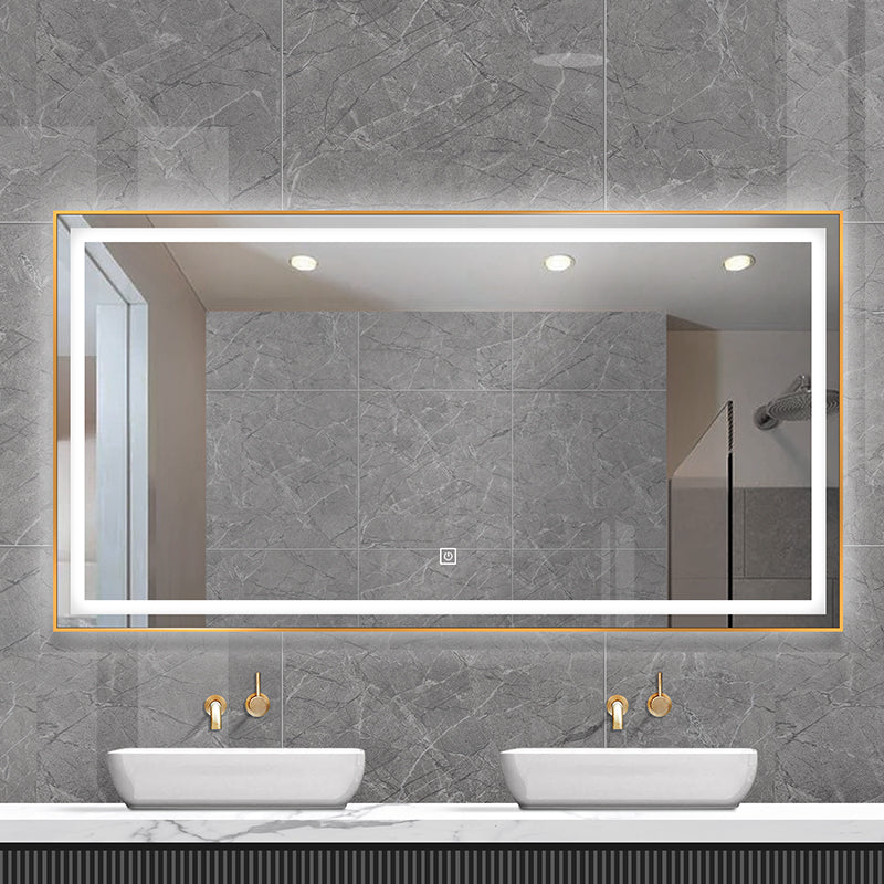 LED ogledalo S66C sa zlatnim okvirom, 150x80cm