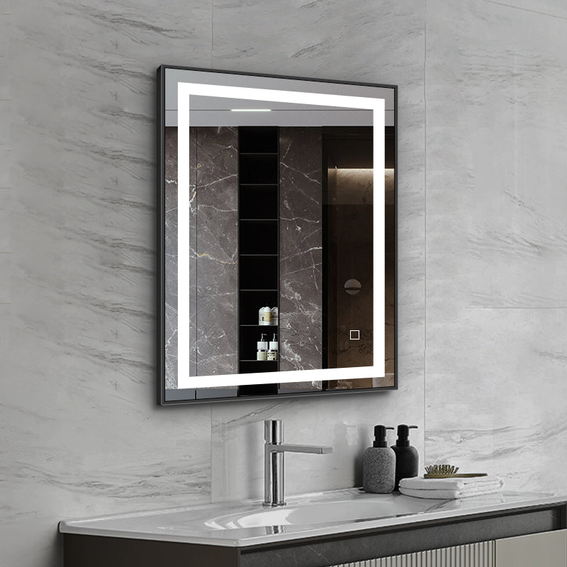 LED ogledalo S66E s crnim okvirom, 60x80cm / 80x60cm
