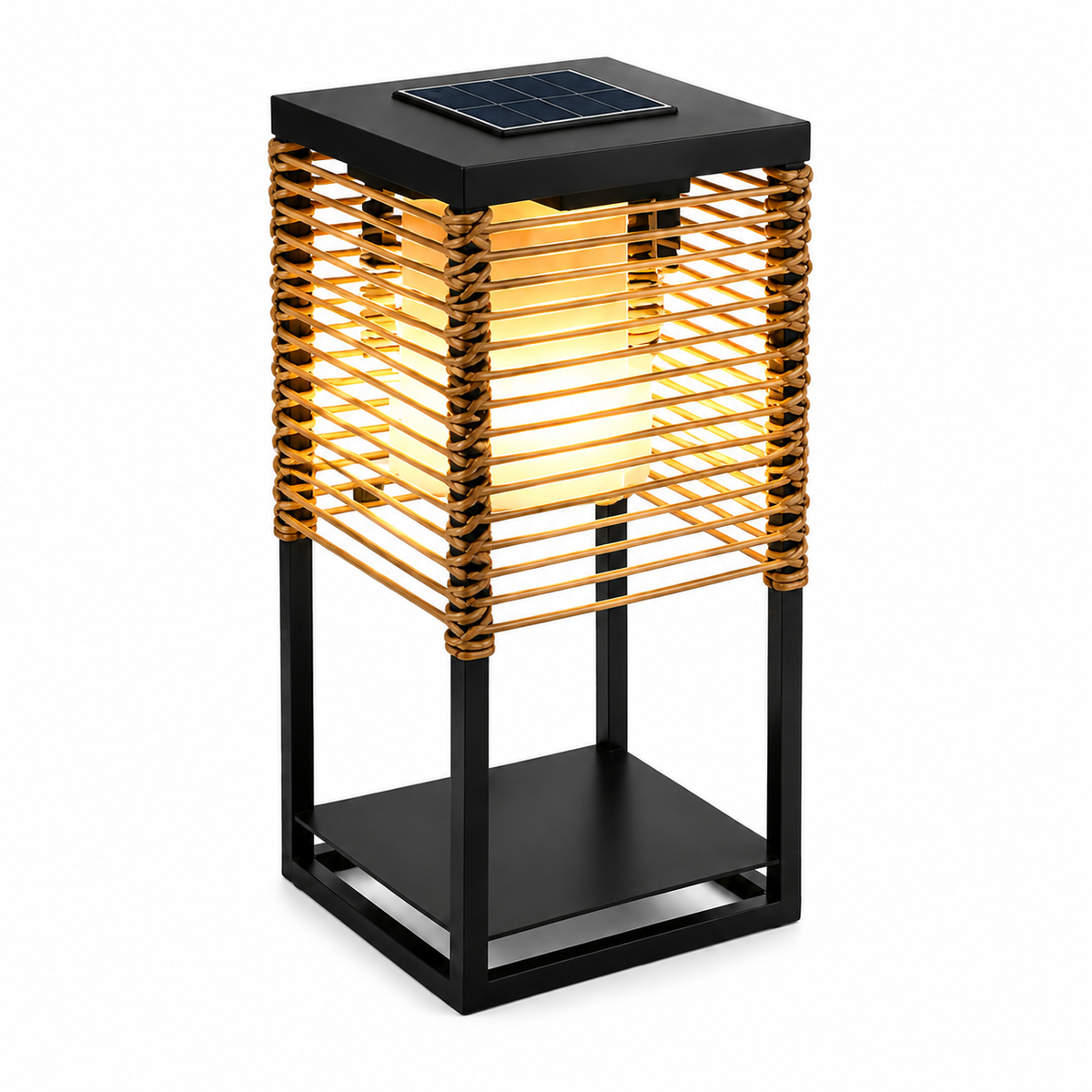 LED solarna vrtna svetilka RATAN S6041 – na kovinskem stojalu, 50 cm – 2. pogled