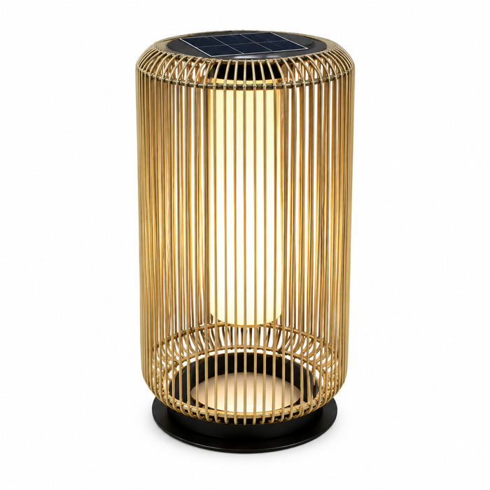 LED solarna vrtna svetilka RATAN S6044 – valjasta, 42,8 cm