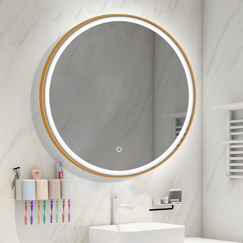 LED ogledalo S614A sa zlatnim okvirom, fi 70cm