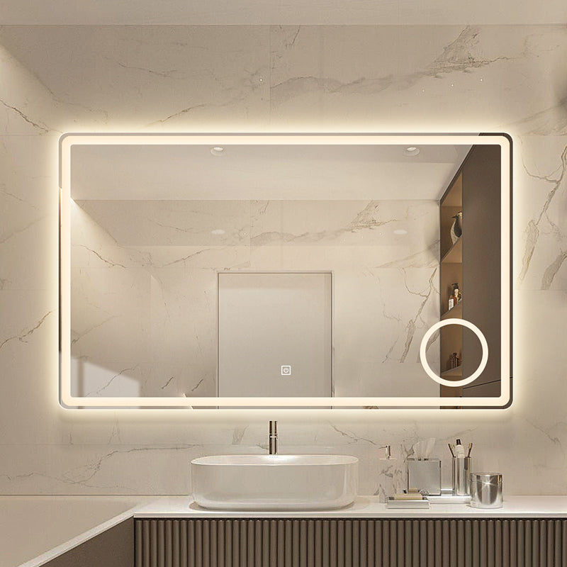 LED mirror S63A, 130x80cm with magnifying mirror