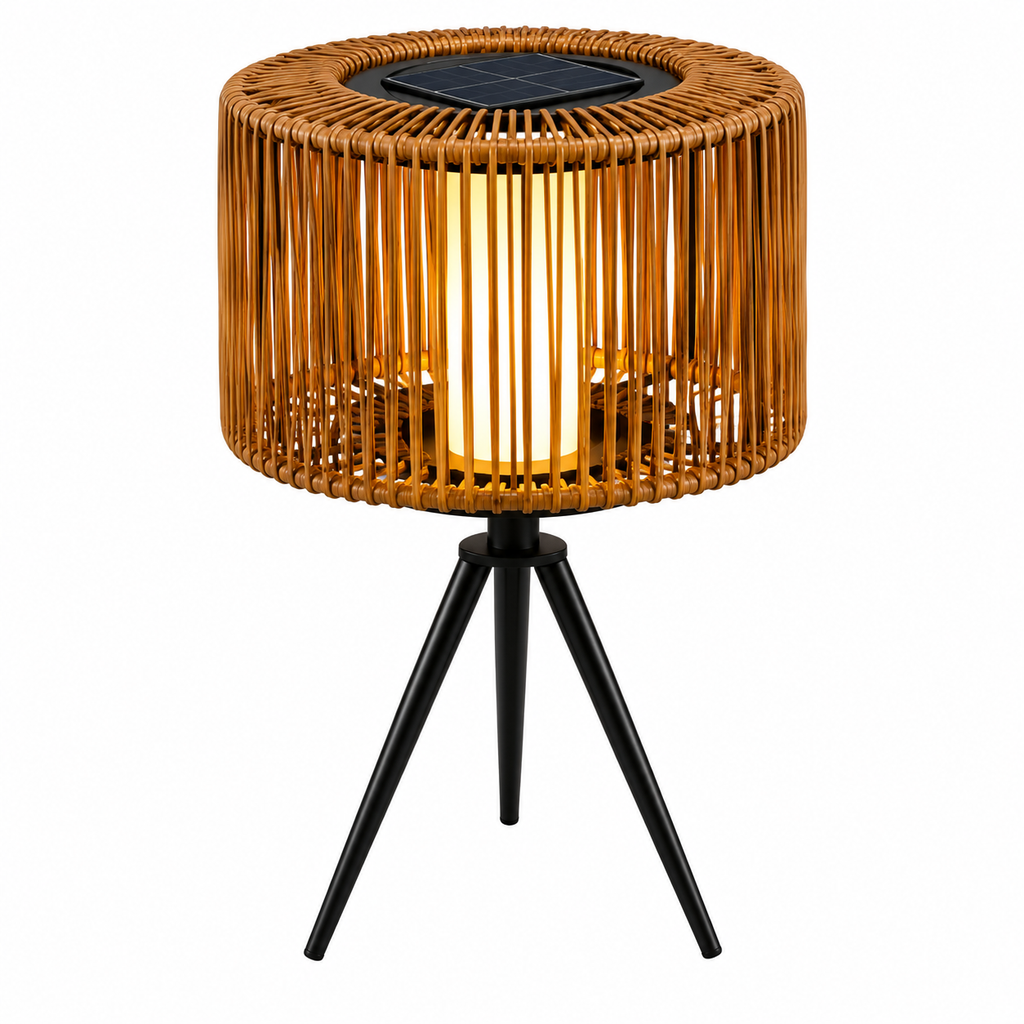 LED solarna vrtna svetilka RATAN S6045 – na trinožnem stojalu, 41 cm – 2. pogled
