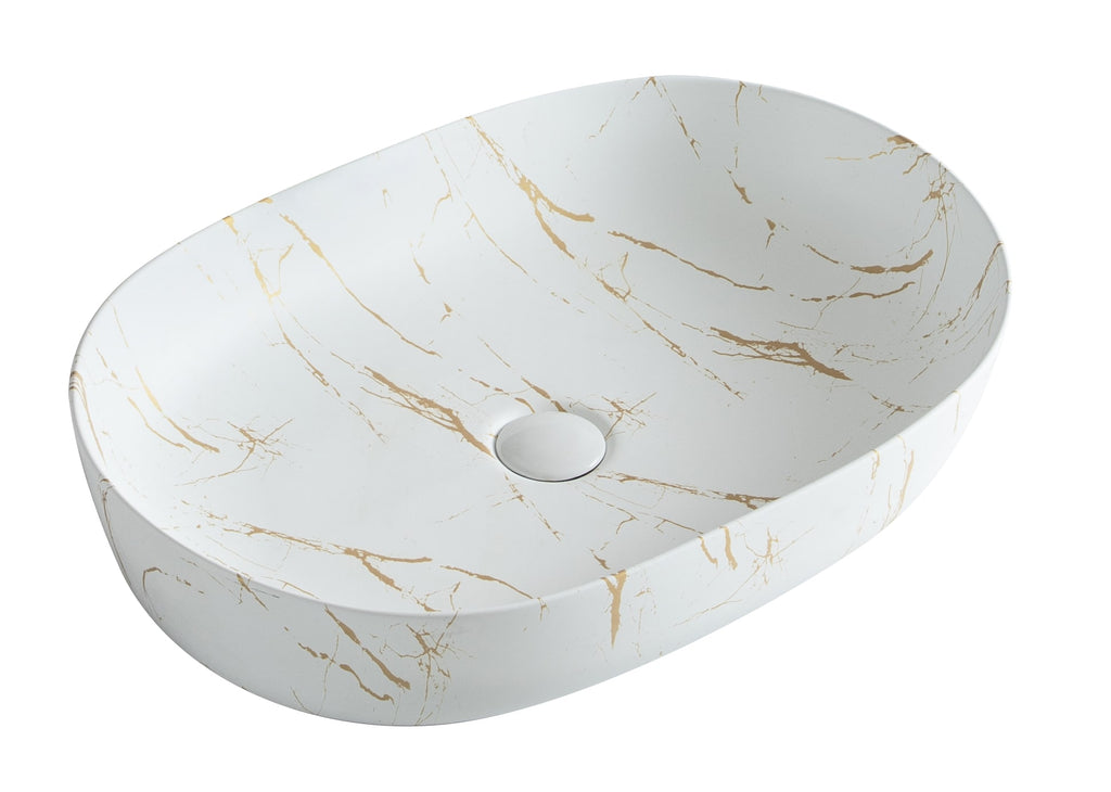 Umivaonik, bijeli mramor, S6WG1, 61 × 41,5 × 13,5 cm