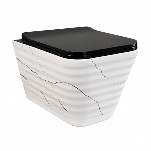VISEČA WC ŠKOLJKA črno-bela GC2206-5