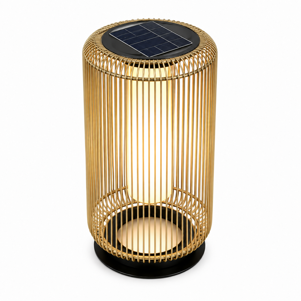 LED solarna vrtna svetilka RATAN S6044 – valjasta, 42,8 cm – 3. pogled