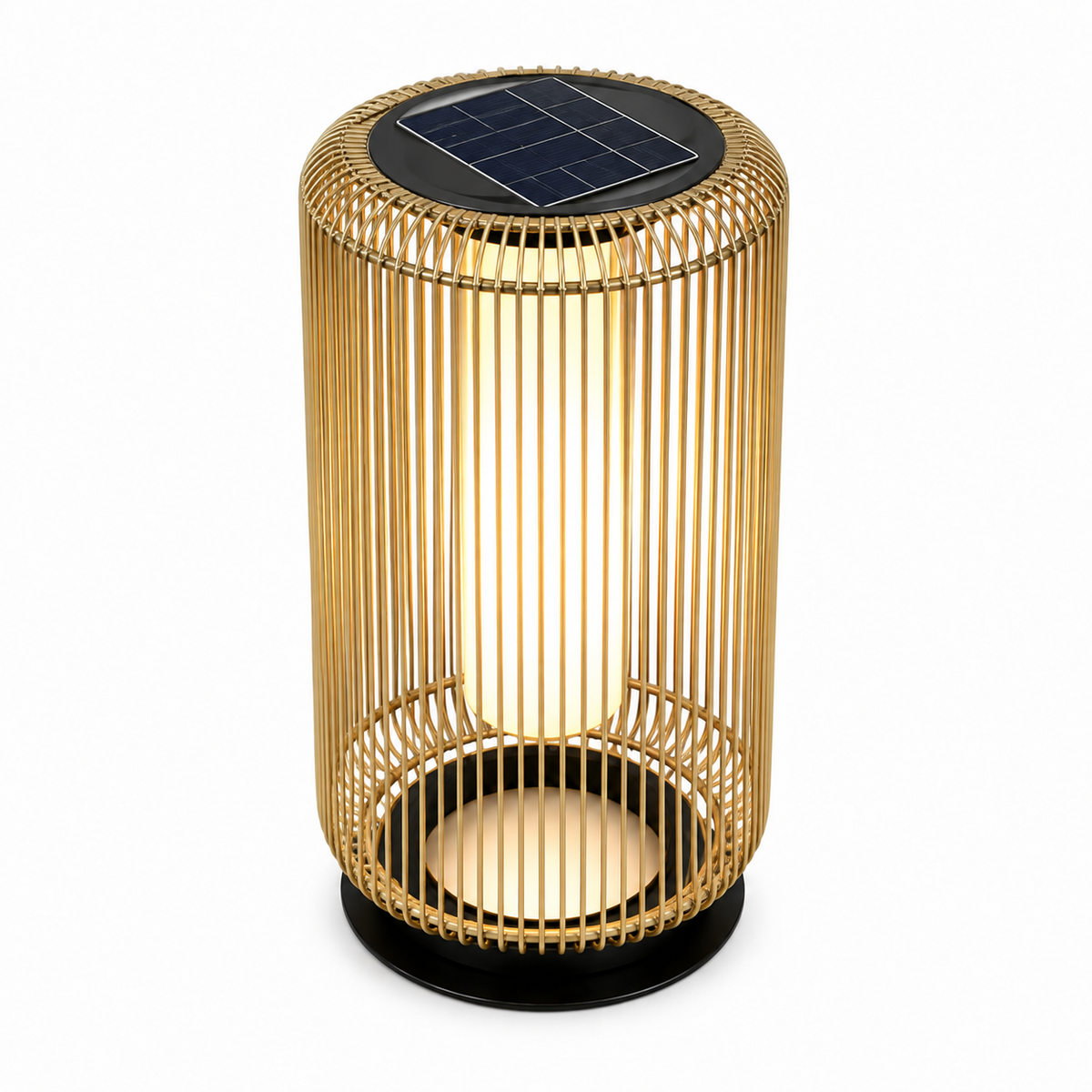 LED solarna vrtna svetilka RATAN S6044 – valjasta, 42,8 cm – 3. pogled