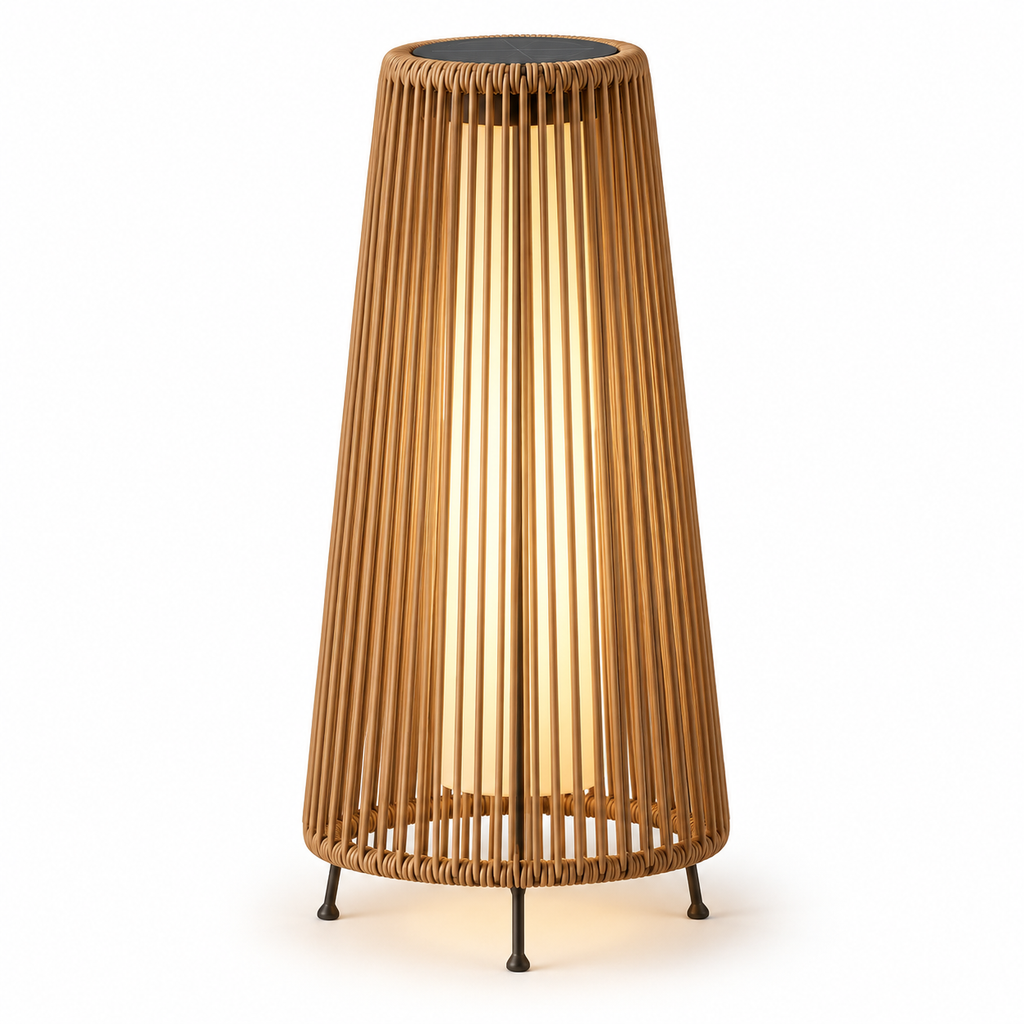 LED solarna vrtna svetilka RATAN S6017 – stožčasta, 58 cm