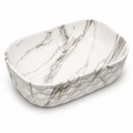 UMIVALNIK bel z marmornim vzorcem MC6210-1, 47 × 33,5 × 13,5 cm