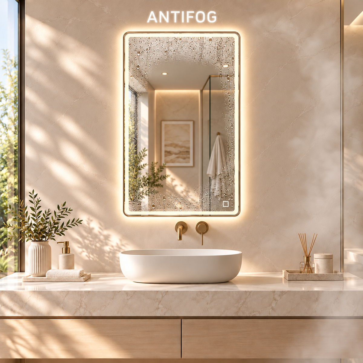 LED mirror S64B, 60x80cm / 80x60cm