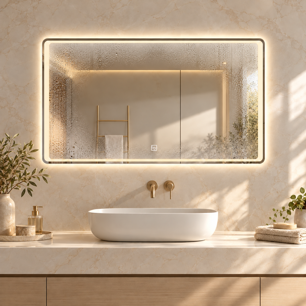 LED ogledalo S64C, 130x80cm