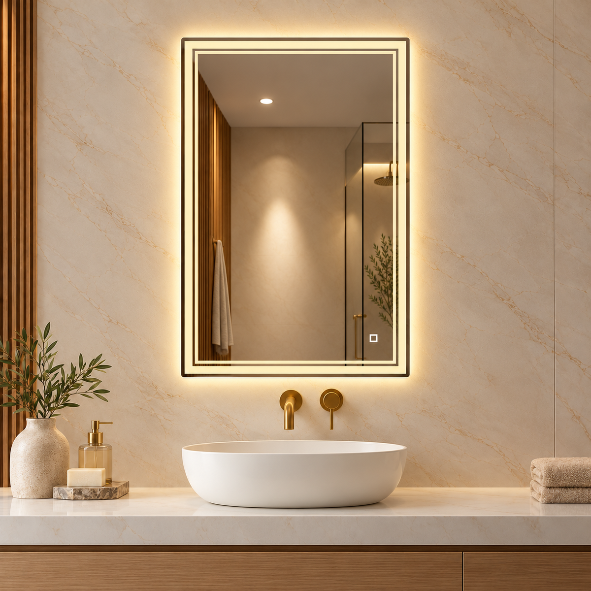 LED ogledalo S6P2, 100x60cm / 60x100cm