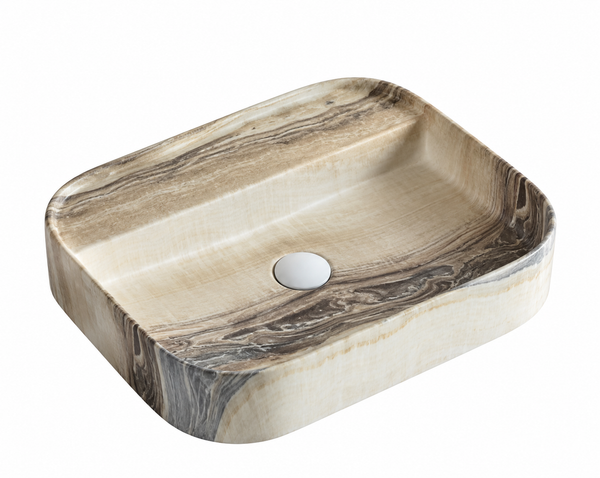 UMIVALNIK bež marmor S6BR4, 55 × 45 × 11 cm