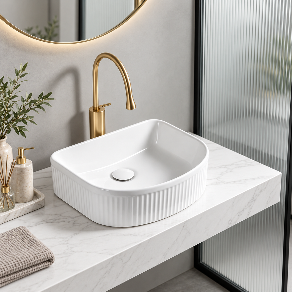 UMIVALNIK bel sijaj SDY6117, 41,5 × 36,5 × 12 cm – 3. pogled