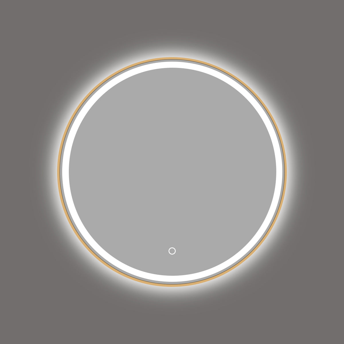 LED ogledalo S614A sa zlatnim okvirom, fi 70cm