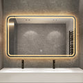 LED mirror S68B with black frame, 100x60cm / 60x100cm