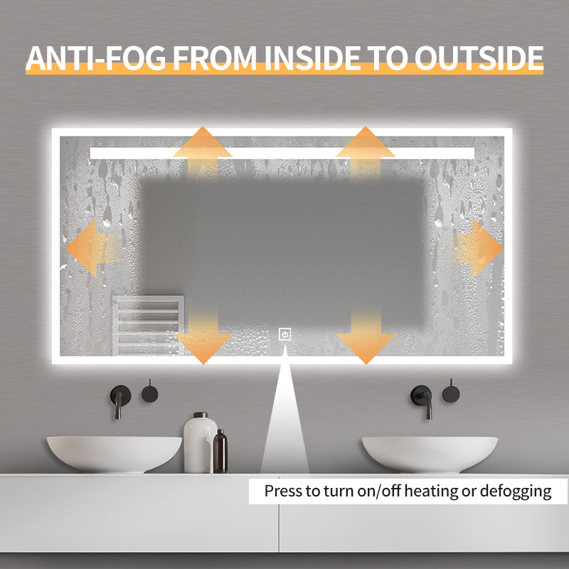LED mirror S61B, 120x60cm