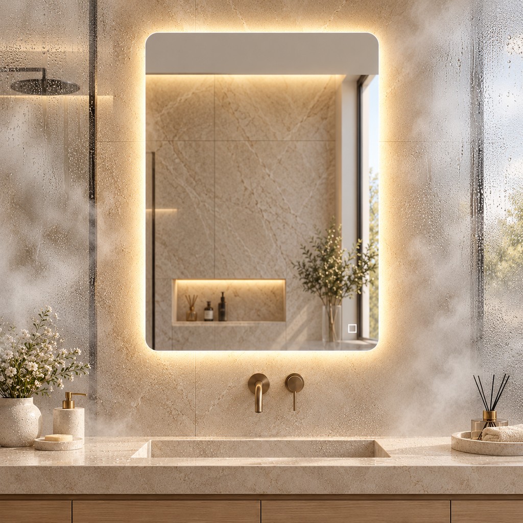 LED ogledalo S645A, 120×80 cm / 80×120 cm, ambientalna osvetlitev