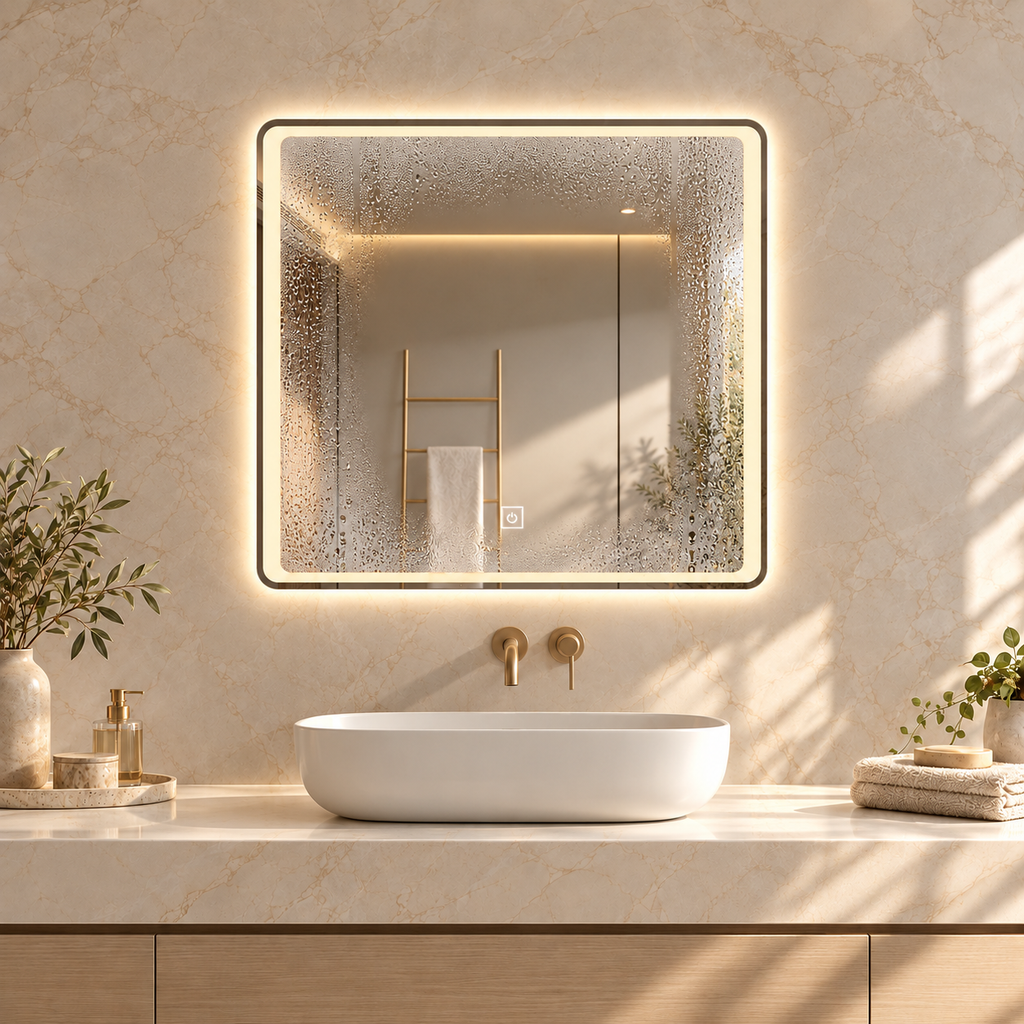 LED ogledalo S64F, 70x70cm
