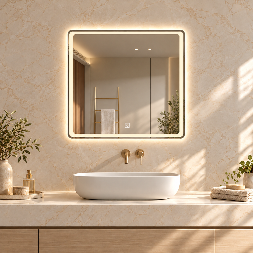 LED ogledalo S64F, 70x70cm