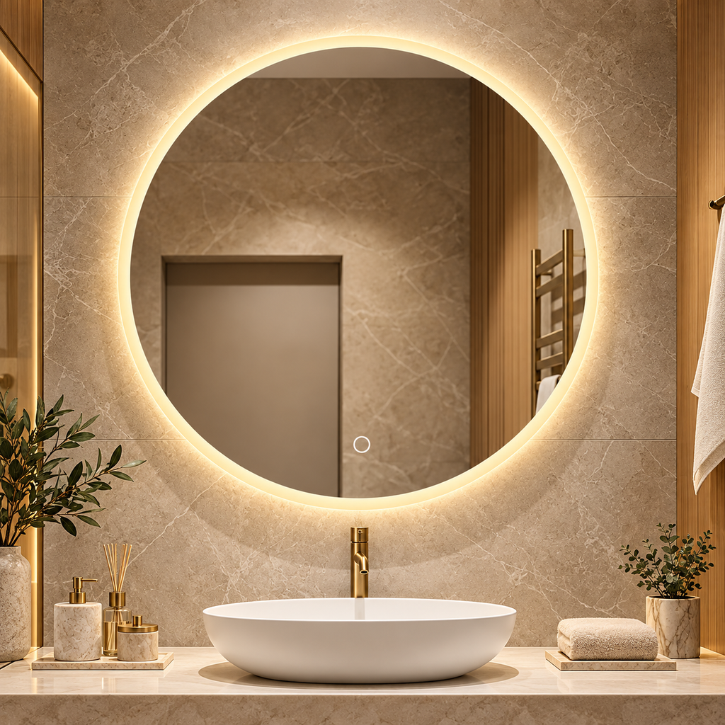 LED mirror S617A, Ø 80cm