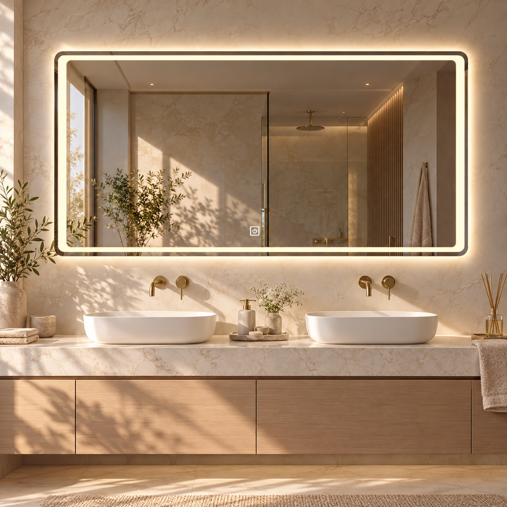 LED ogledalo S64H, 160x90cm