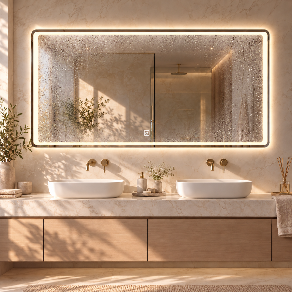 LED ogledalo S64H, 160x90cm